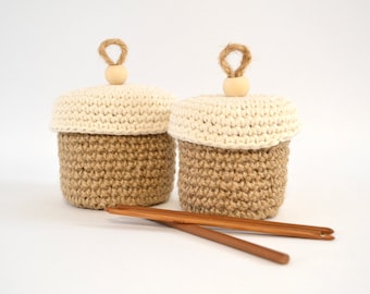 Basket with Lid Crochet Pattern - Crochet rope basket pattern - 2 Sizes - Crochet Pattern - Easy Pattern - Pdf Files - English Pattern