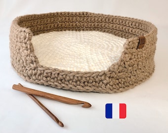 Crochet Cat Basket Pattern - Crochet Tutorial - Easy Crochet - Pdf File - In French