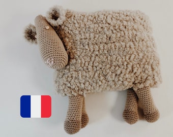 Crochet Doudou pattern - Amigurumi Cushion - Easy crochet pattern in French - Crochet tutorial with videos - in French