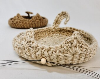 Cat basket crochet pattern - Rope Basket crochet Pattern - Cat Home Decor Crochet - Pdf Files - English Pattern