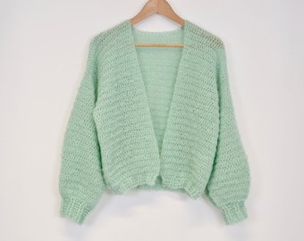 Modèle de Gilet au Crochet  - Tuto Cardigan Large - 2 Tailles : S/M-L/XL - Patron pdf en Français avec tutos vidéos et photos