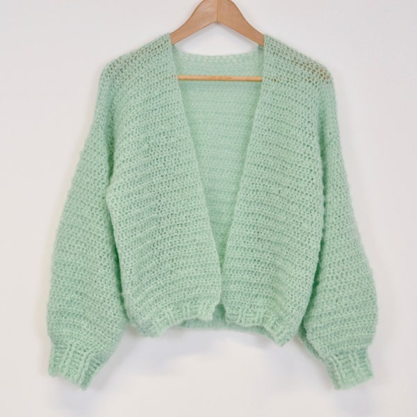 Modèle de Gilet au Crochet  - Tuto Cardigan Large - 2 Tailles : S/M-L/XL - Patron pdf en Français avec tutos vidéos et photos