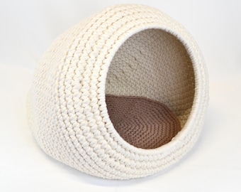 Cat Bed Crochet Pattern & Cat Pillow Pattern - Crochet Pet Bed Pattern - Easy Pattern - In English - Pdf Files