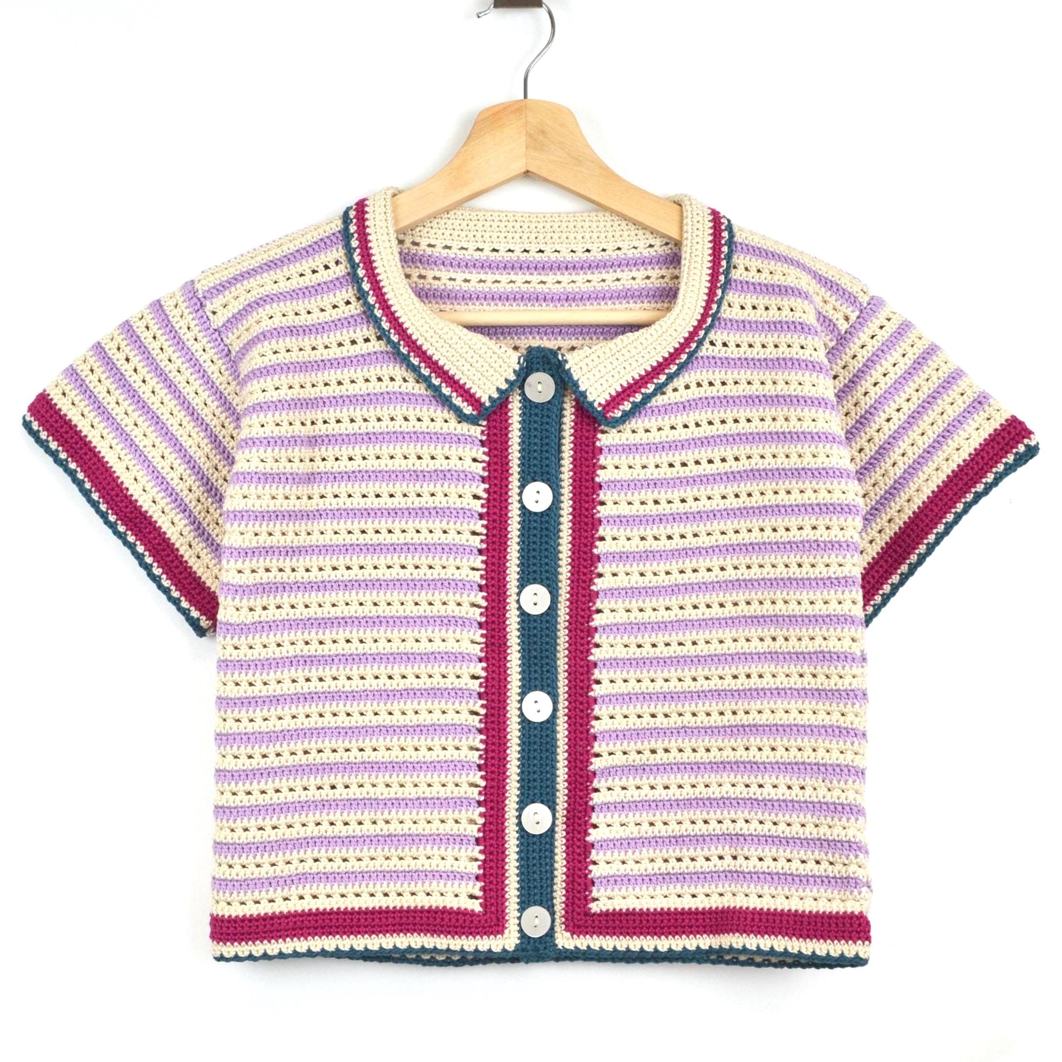 30 Summer Top Crochet Patterns: Chic Styles for Warm-Weather Dressing 32 Button-Up Summer Top Crochet Pattern