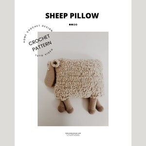 Crochet Pillow Pattern Beginner crochet pattern Sheep crochet In English Pdf Files image 2