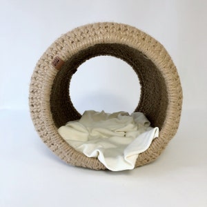 Crochet Cat Cave Pattern -crochet Pet Bed Pattern - Cat Tunnel Pattern ...