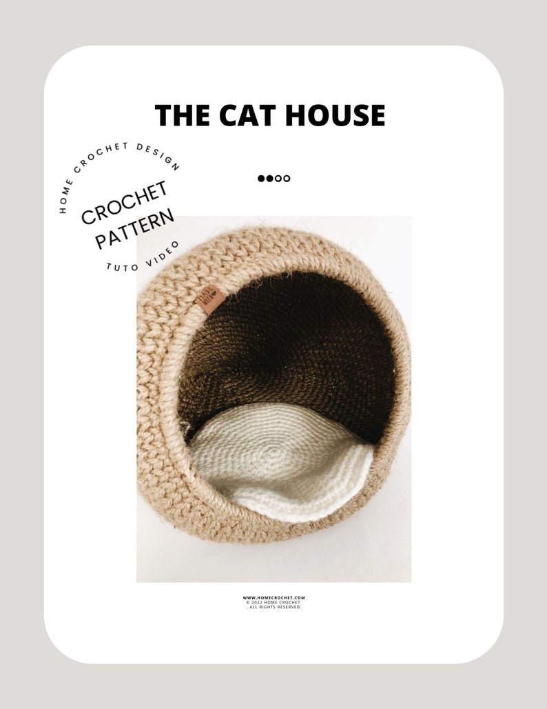 Crochet Cat Bed & Cat Pillow Pattern In English Pdf Files image 10