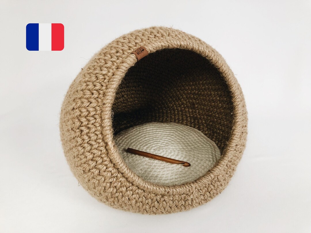 Crochet Cat Basket Pattern Crochet Tutorial in French Crochet Cat House