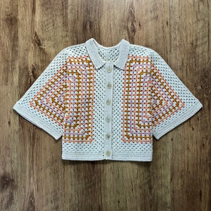 G Hexagon Shirt Crochet Pattern - Granny Square Cardigan Pattern - Summer Cardigan - Women Size (S to XXL) - Pdf Files in English