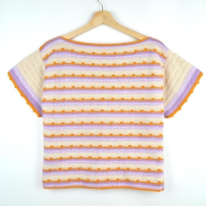 Beginner Crochet Summer Shirt Pattern - Crochet Tee Pattern- Top BAYA - Women Size (S to XXL) - Pdf Files in English & French