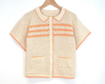 Patrón Camisa a Crochet para mujer - Top con botones de verano - Patrón a crochet Granny Stitch - Talla Mujer (5 Tallas: S a XXL) - Archivos Pdf en Inglés