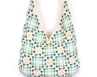 Wzór na szydełkową torbę Granny Square Market – wzór na szydełkową torbę w stylu boho – samouczek ze zdjęciami i filmem (wzór w formacie PDF) – angielski i francuski
