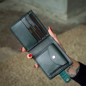 Lederen herenportemonnee, lederen herenportemonnee slank, volnerf lederen portemonnee, minimalistische portemonnee, cadeau voor vriend, cadeau voor hem, cadeau voor papa