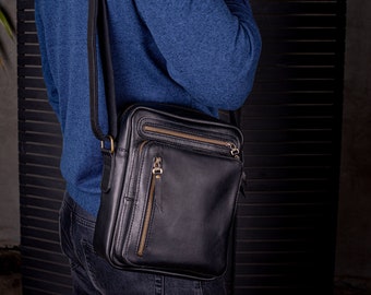 Crossbody bag for men Leather mens bag Small Bag Leather messenger bag Leather shoulder bag Christmas gift
