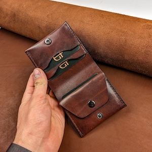 Monedero de cuero, Monedero, Monedero, Monedero de cuero, Billetera de cuero, Billetera de cuero, Billetera pequeña personalizada, Billetera para regalo