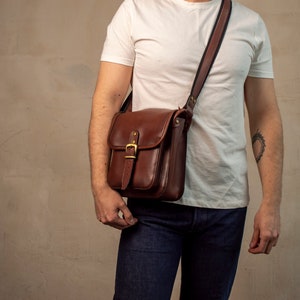 Men Leather Bag, Leather shoulder bag, Crossbody bag for men, Leather Bag, Leather Messenger Bag Men, Leather bag men, Gift for him image 2