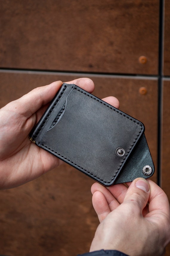 Leather Money Clip Wallet, Gift for him, Wallets for men, Engraved Wallet, Leather wallet mens, Christmas gifts for him