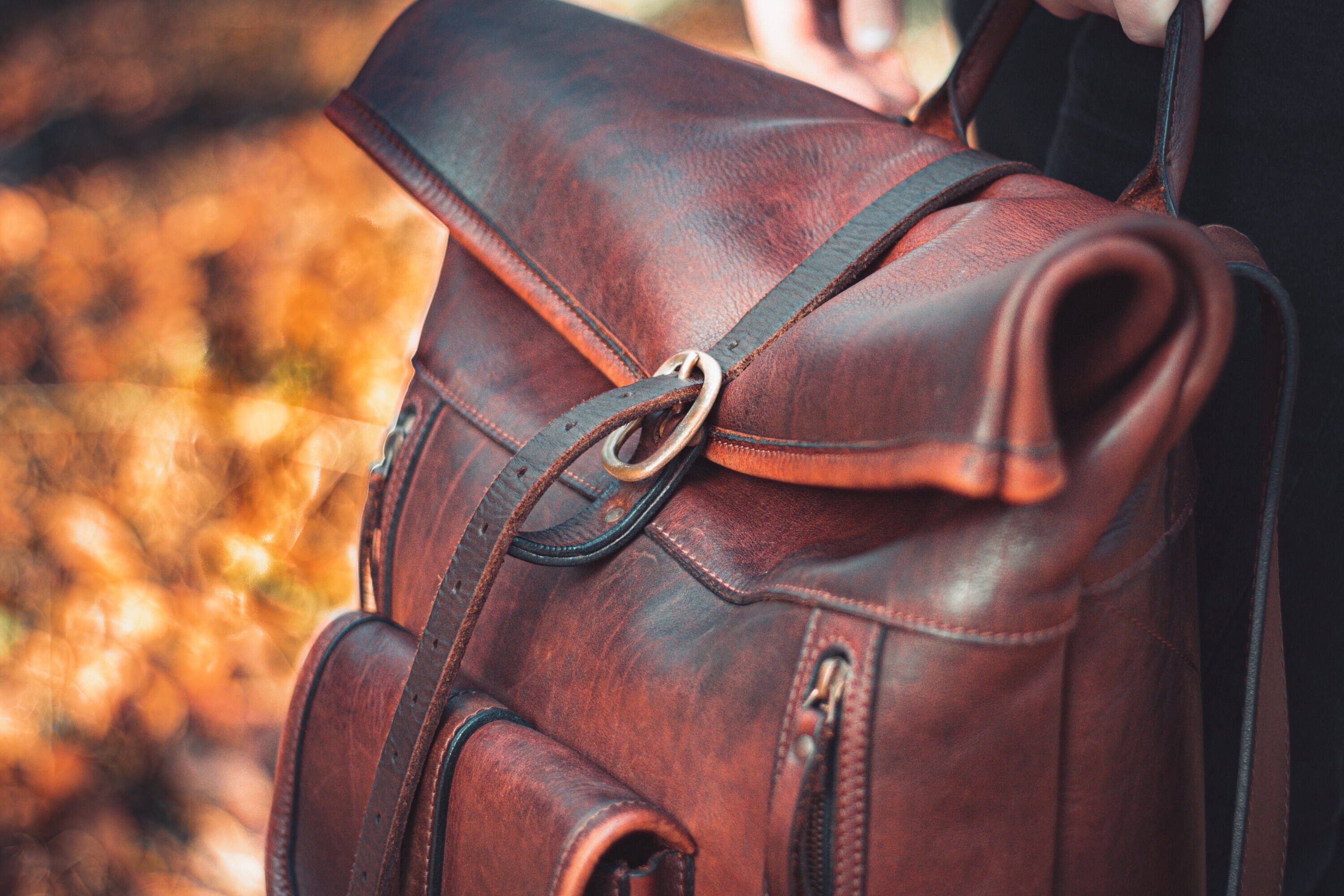 Leather Backpack for Man Leather Rolltop Backpack Leather Etsy