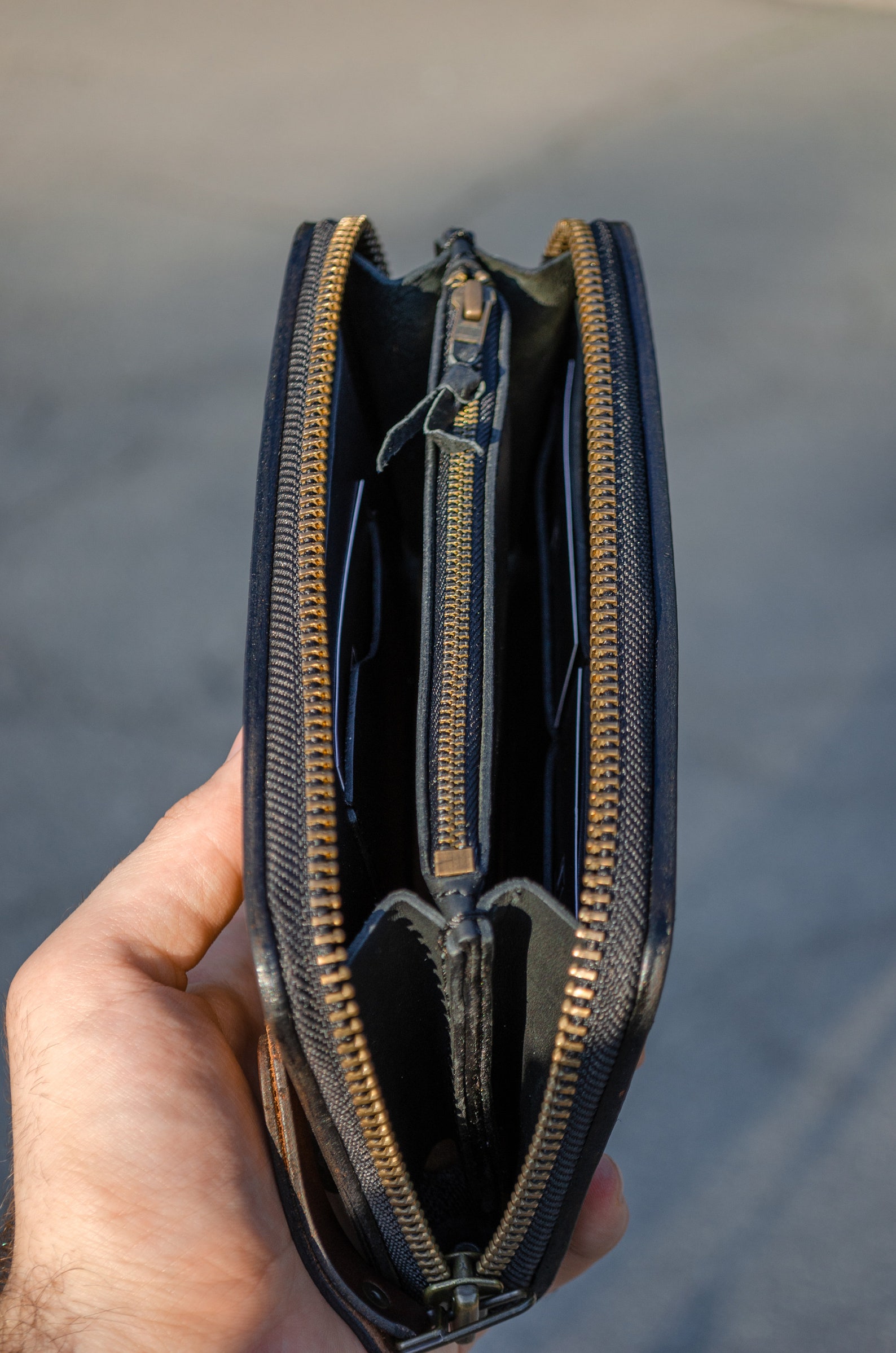 Personalized Leather Clutch Full Grain Leather Clutch Brown Etsy