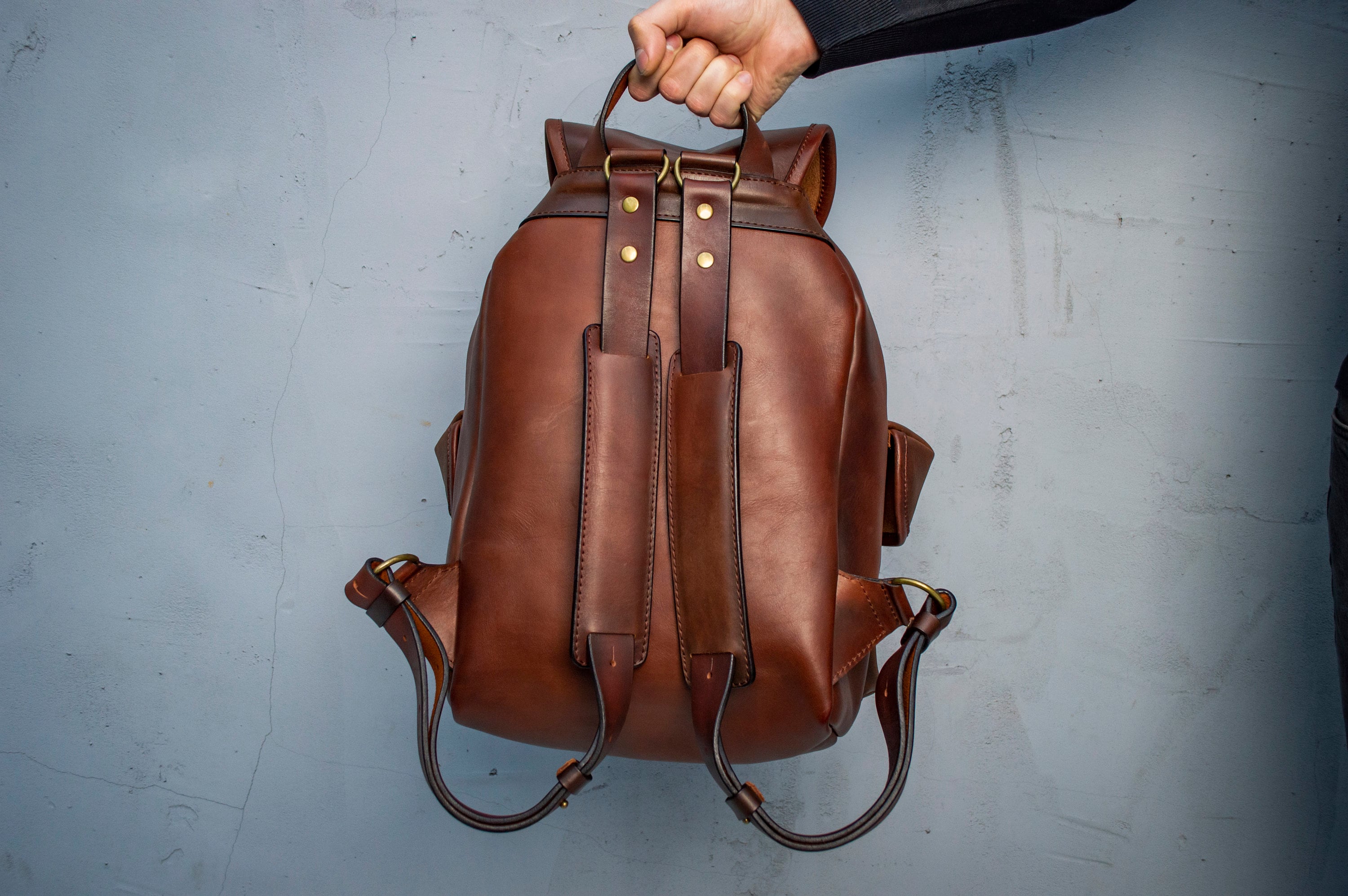 Custom Leather Backpack for Men Genuine Leather Backpack Etsy