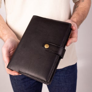 Leather Notebook Cover, leather journal cover A5, Simple notebook cover a5, Various color options, Personalized Leather Pocket Journa