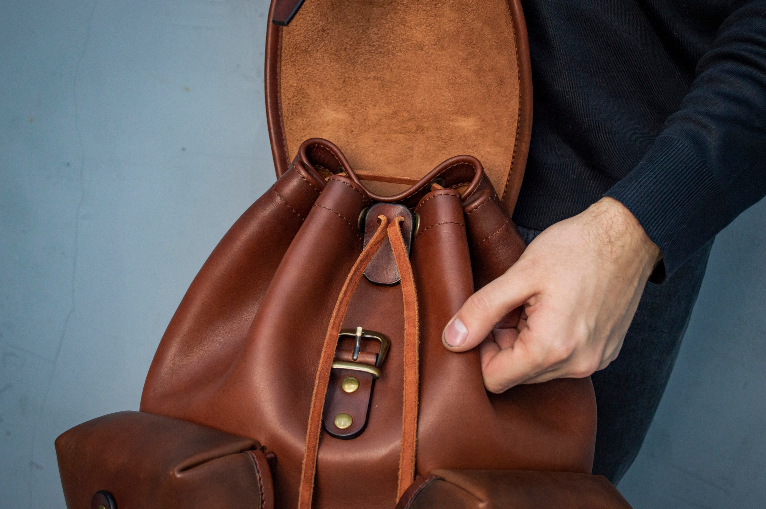 Custom Leather Backpack for Men Genuine Leather Backpack Etsy