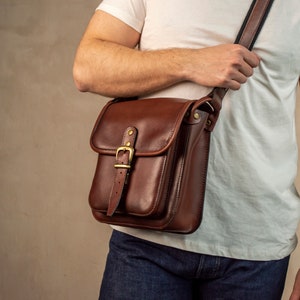 Men Leather Bag, Leather shoulder bag, Crossbody bag for men, Leather Bag, Leather Messenger Bag Men, Leather bag men, Gift for him image 5