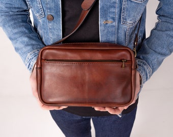 Leather messenger bag Crossbody bag for men Leather mens bag Leather shoulder bag Christmas gift