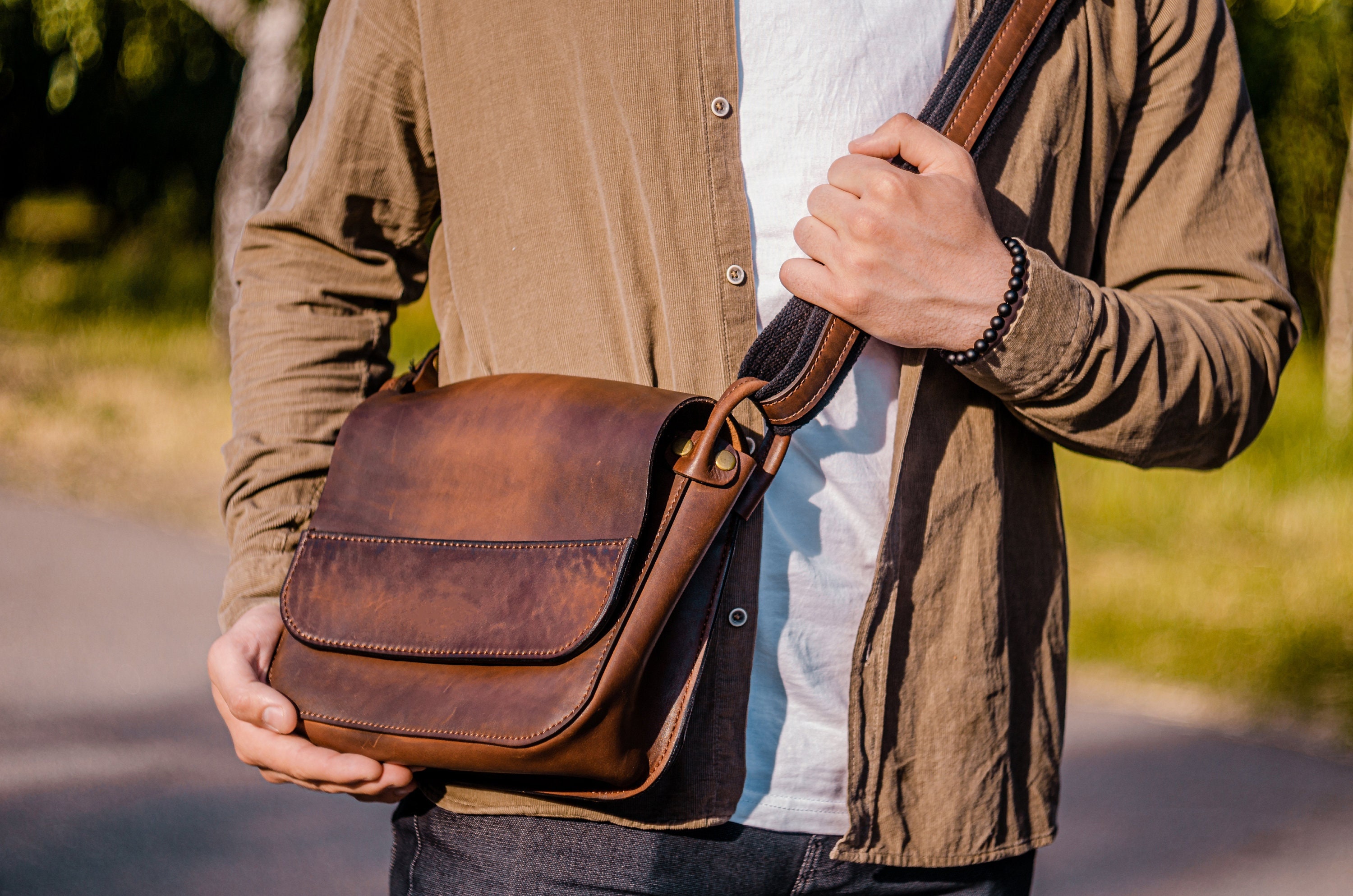 Personalized Shoulder Bags For Men Leather Bag Men Messenger Bag Men 