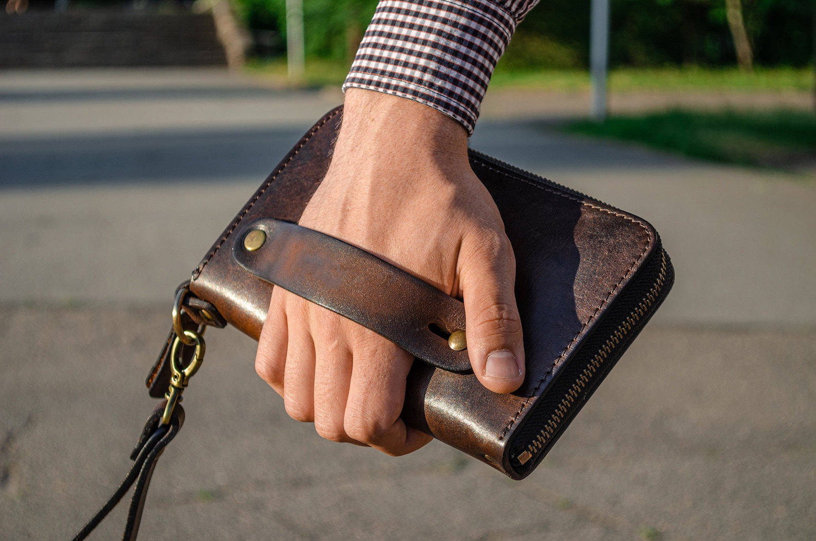 Personalized Leather Clutch Full Grain Leather Clutch Brown - Etsy