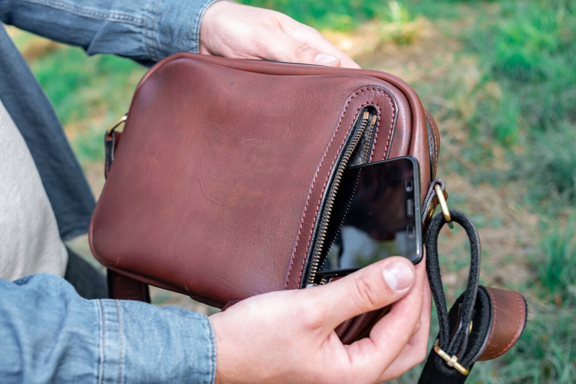 Leather Bag Mens Bag Man Purse Tablet Bag Leather Etsy