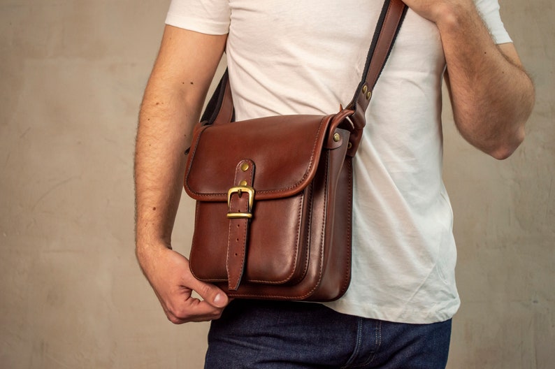 Men Leather Bag, Leather shoulder bag, Crossbody bag for men, Leather Bag, Leather Messenger Bag Men, Leather bag men, Gift for him image 1