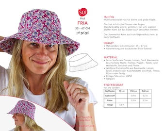 Pattern Hat Fria (Size 55 - 67 cm) - Paper-cut pattern
