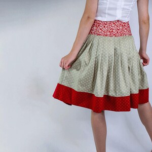 skirt sewing pattern | Oktoberfest skirt | traditional skirt pattern | pleated skirt sewing | oktoberfest outfit | Paper sewing pattern Resi bild 3