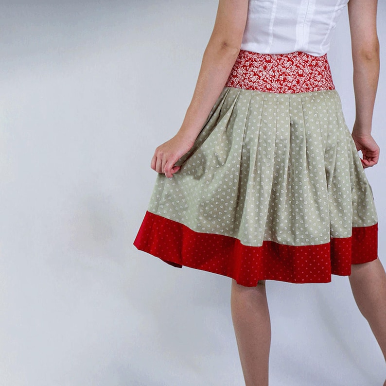 skirt sewing pattern | Oktoberfest skirt | traditional skirt pattern | pleated skirt sewing | oktoberfest outfit | Paper sewing pattern Resi bild 3
