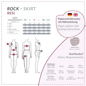 skirt sewing pattern | Oktoberfest skirt | traditional skirt pattern | pleated skirt sewing | oktoberfest outfit | Paper sewing pattern Resi bild 10