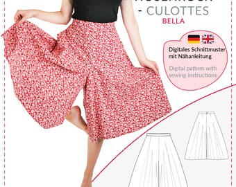 culotte trousers sewing pattern for Ladies | Skirt Trousers sewing Pattern | Oktoberfest-Skirt Trousers | Digital sewing pattern (XS-2XL)