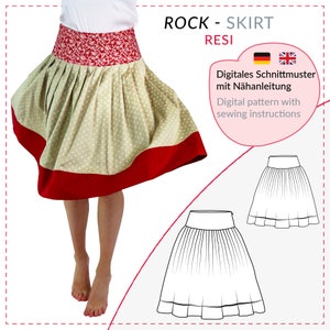 skirt sewing pattern // Oktoberfest skirt // traditional skirt pattern // pleated skirt sewing // oktoberfest outfit // Dirnd skirt pattern