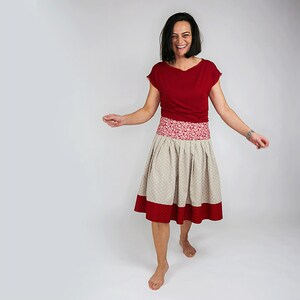 skirt sewing pattern | Oktoberfest skirt | traditional skirt pattern | pleated skirt sewing | oktoberfest outfit | Paper sewing pattern Resi bild 5