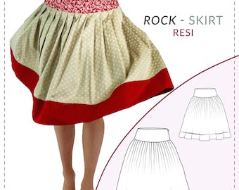 skirt sewing pattern | Oktoberfest skirt | traditional skirt pattern | pleated skirt sewing | Oktoberfest outfit | Dirnd skirt pattern