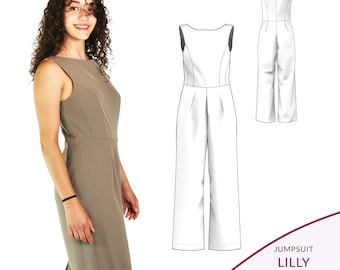 Jumpsuit sewing pattern | ladies jumpsuits sewing pattern | rompsuit pattern | sew jumpsui