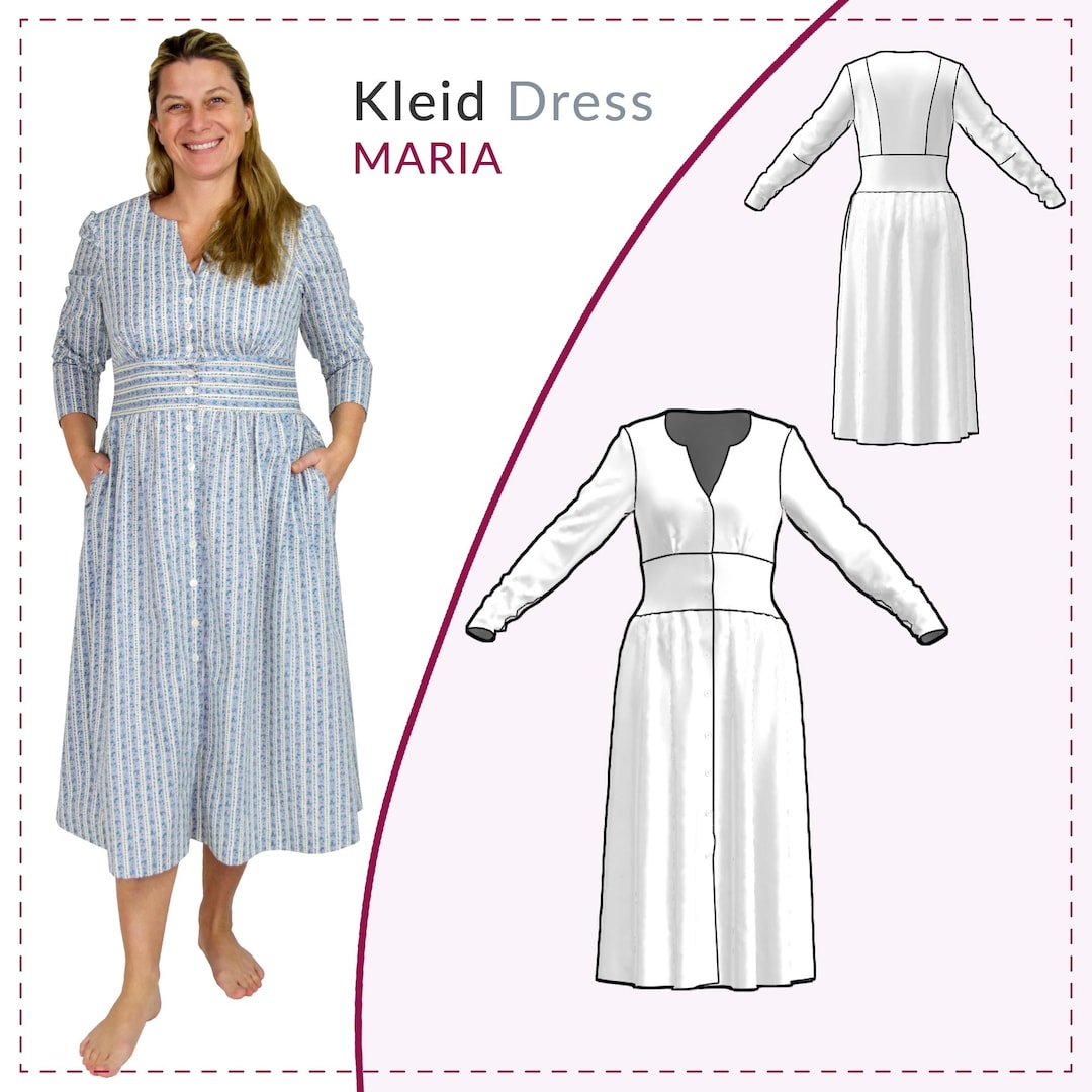 Dirndl Sewing Pattern | Traditional Dress for Women | Without Apron ...
