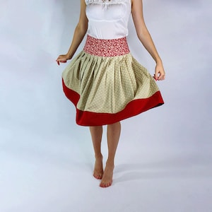 skirt sewing pattern | Oktoberfest skirt | traditional skirt pattern | pleated skirt sewing | oktoberfest outfit | Paper sewing pattern Resi bild 2