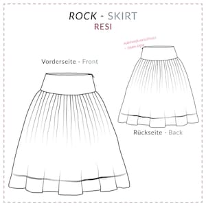 skirt sewing pattern | Oktoberfest skirt | traditional skirt pattern | pleated skirt sewing | oktoberfest outfit | Paper sewing pattern Resi bild 8