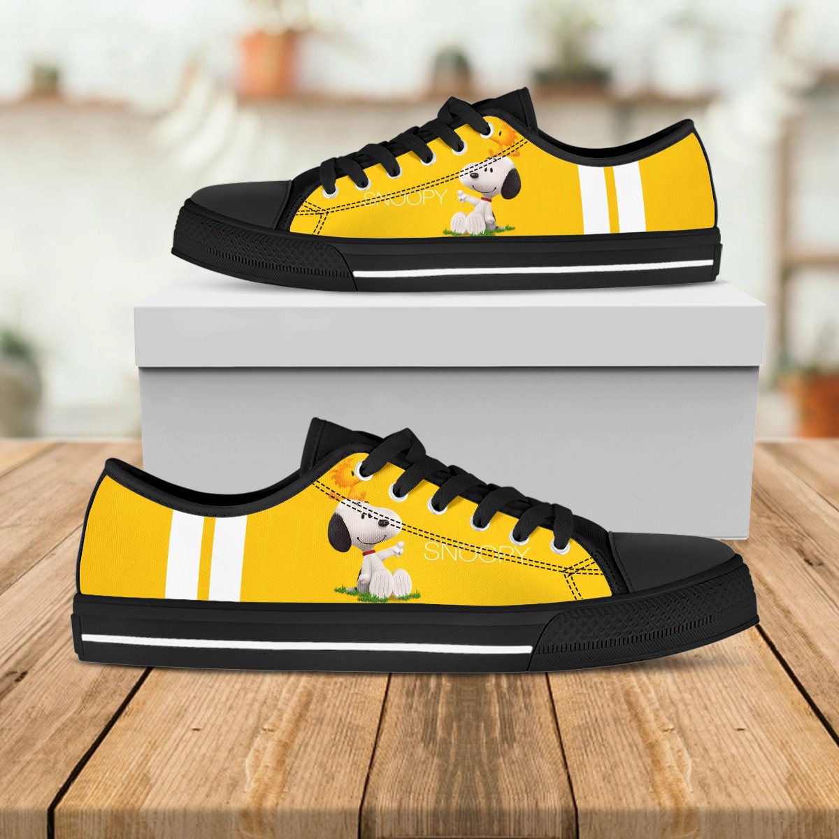 Snoppy Lowtop Charlie Brown Shoes Woodstock Lowtop Peanuts Etsy