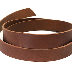 Light Brown Leather Strip, 48"-60" Length, Matte Peanut Brown, Buffalo Leather Strap, Leather Strip for Belts, Belt Blank, West Tan Peanut