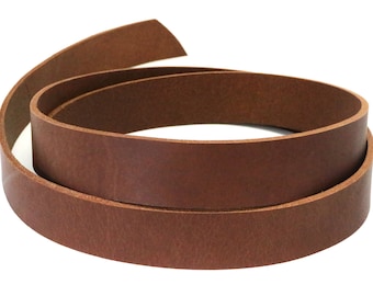 Light Brown Leather Strip, 48"-60" Length, Matte Peanut Brown, Buffalo Leather Strap, Leather Strip for Belts, Belt Blank, West Tan Peanut