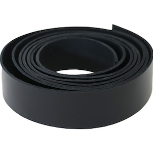 Black OXFORD XCEL Leather Strip, 60-72" Length, 4-6oz, Cowhide Leather Strap, Leather Strip Purse Straps, Black Belt Strip, Chrome Tanned