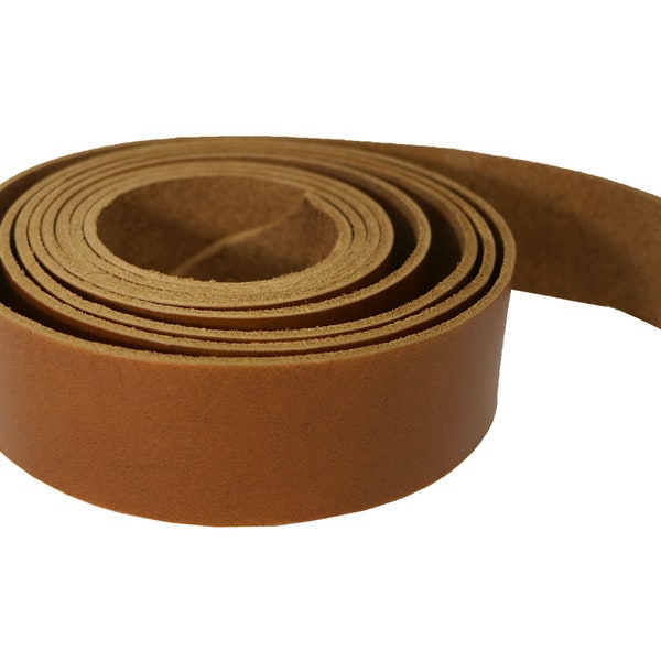 Sunflower OXFORD XCEL Light Brown Leather Strip, 60-72" Length, 4-6oz, Cowhide Leather Strap, Leather Strip for Belts, Purse Straps, Etc.