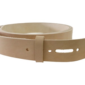 Extra Heavy 10-12 oz Veg Tan Belt Blank with Keeper, 60"+ Length, Vegetable Tanned, Heavyweight Leather Belt Strap, Veg Tan Belt Blank,diy